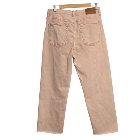 Lucky Brand 90s Loose High Rise Crop Jeans Women’s 10/30 Light Pink Raw Hem - Picture 5 of 10